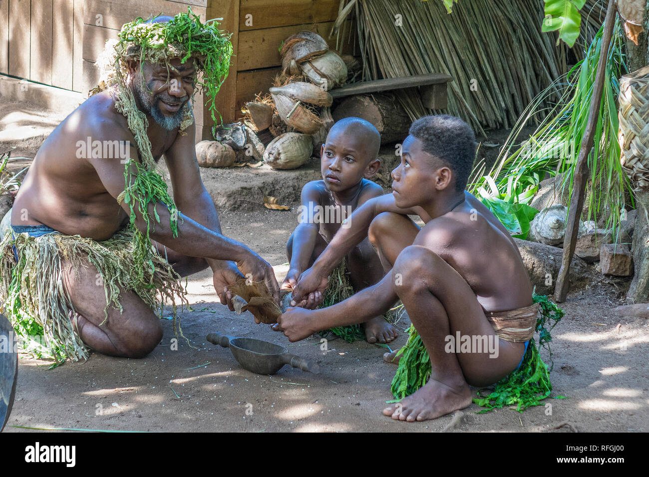 Vanuatu, Aneityum isola, Keamu villaggio culturale Foto Stock