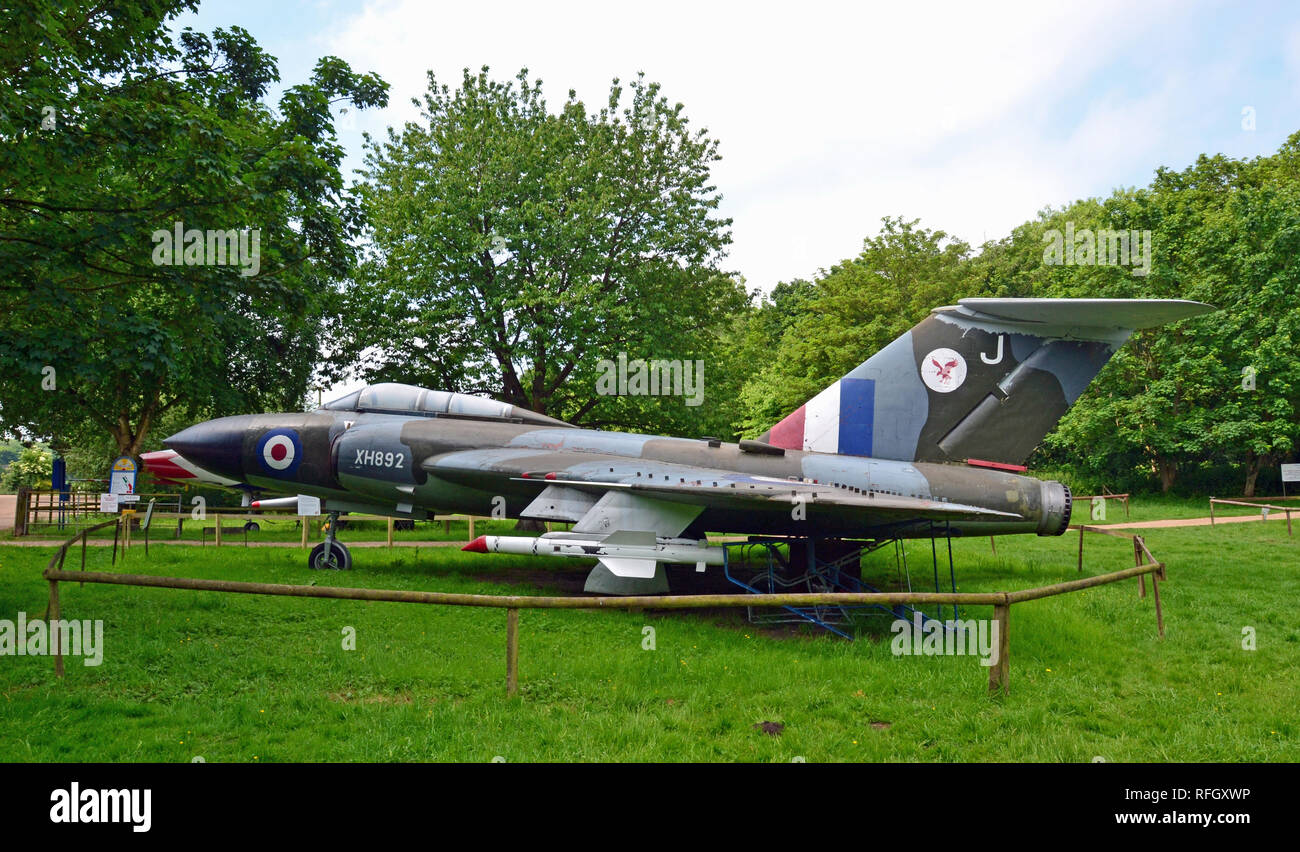 Gloster Javelin FAW.9R nel Norfolk e nel Suffolk Aviation Museum, Flixton, Suffolk, Regno Unito. Foto Stock