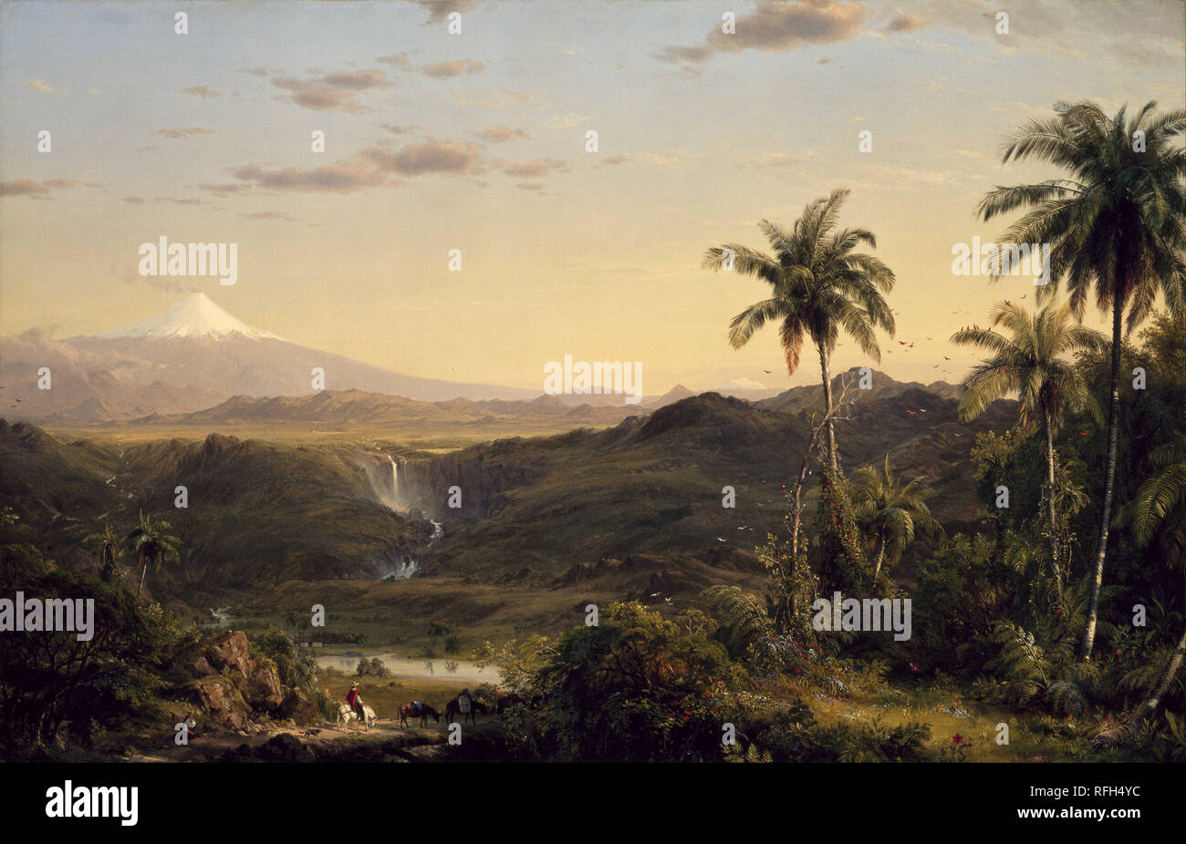 Cotopaxi. Data/Periodo: 1855. La pittura. Olio su tela Olio su tela. Altezza: 762 mm (30 in); larghezza: 1,179.58 mm (46.44 in). Autore: FREDERIC EDWIN CHIESA. La Chiesa, FREDERIC EDWIN. Foto Stock