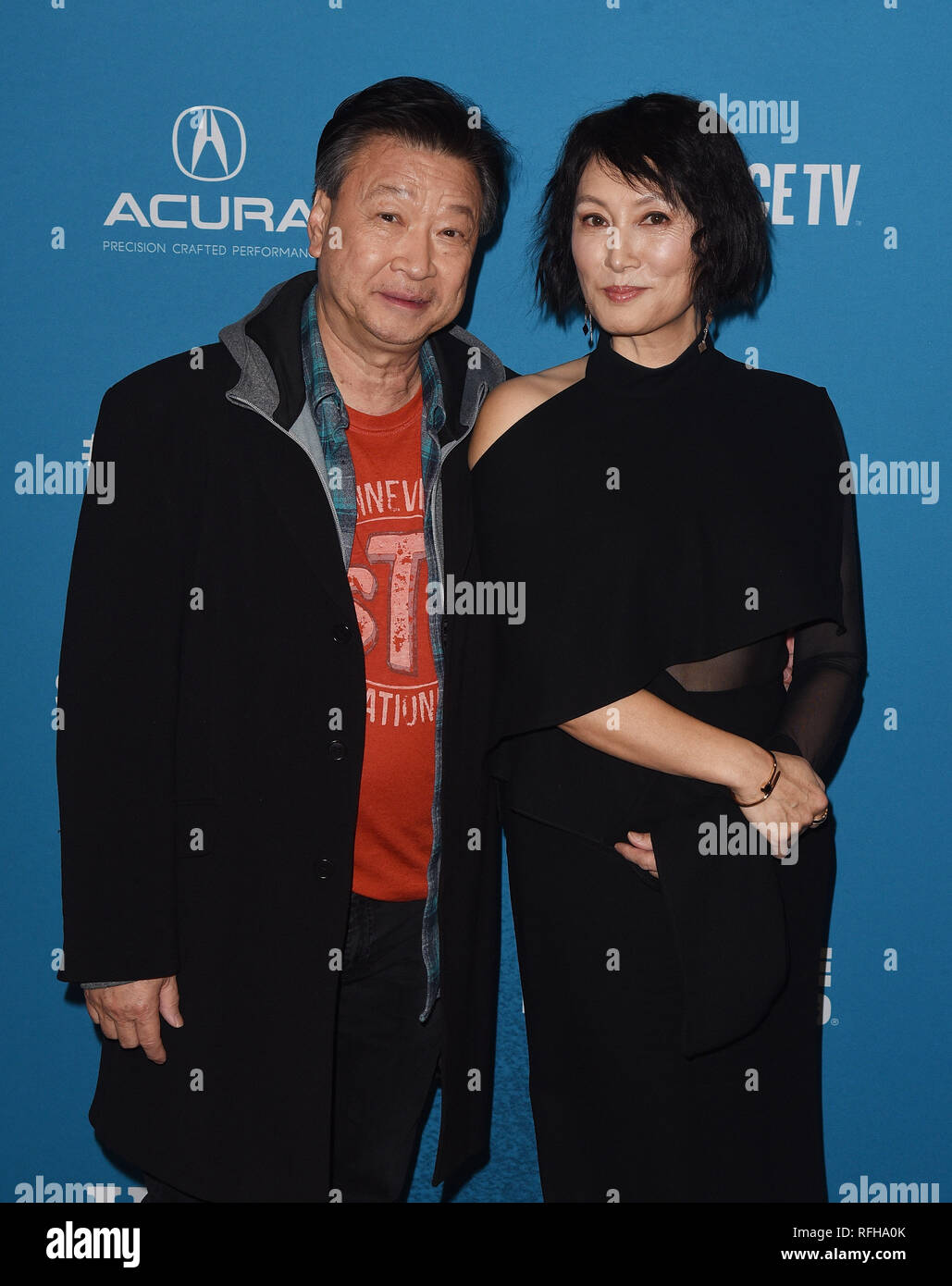 Park City, Utah, Stati Uniti d'America. Il 25 gennaio 2019. Tzi Ma e Diana Lin assistere "l'addio' Premiere durante il 2019 Sundance Film Festival a Eccles Centre teatro il 25 gennaio 2019 in Park City, Utah. Foto: imageSPACE/MediaPunch Credito: MediaPunch Inc/Alamy Live News Foto Stock