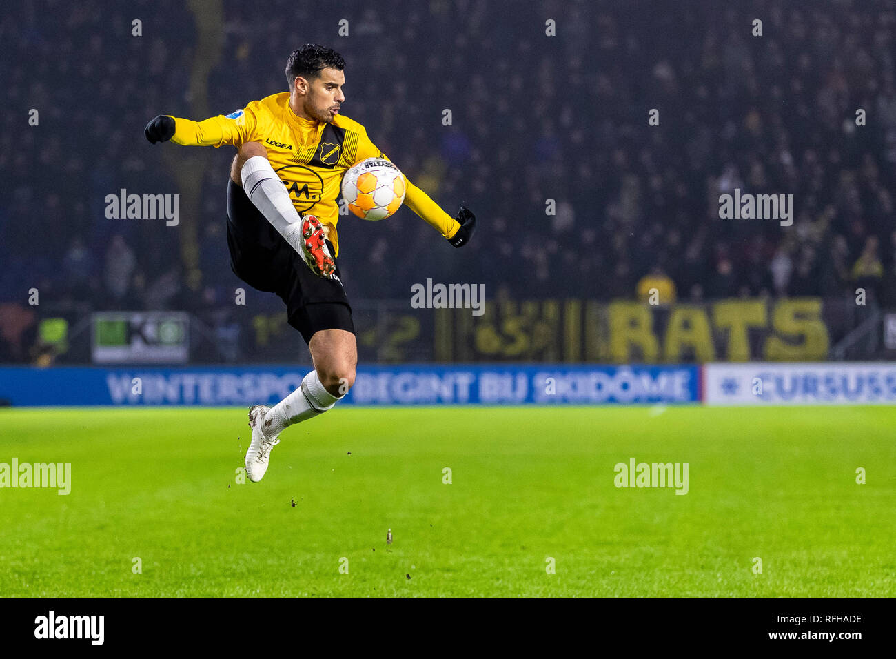 BREDA, Paesi Bassi, 25-01-2019, calcio, NAC Verleghstadium ratto, olandese eredivisie, stagione 2018/2019, NAC player Khalid Karame, durante la partita NAC - ADO, Punteggio finale : 1-1 Foto Stock