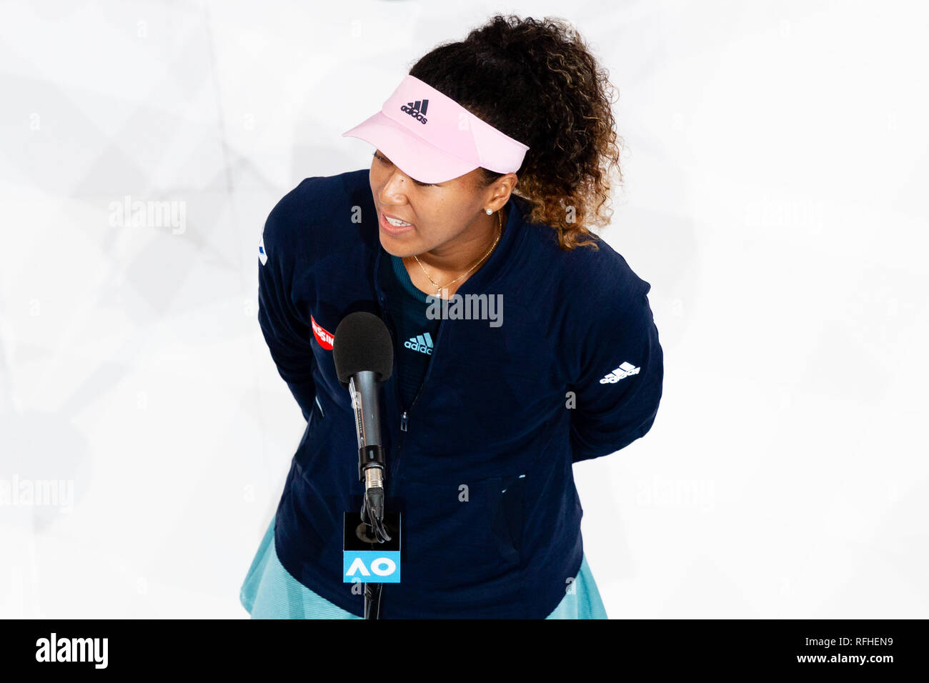 Melbourne, Australia. 26 gen, 2019. Naomi Osaka dal Giappone ha vinto il il titolo femminile al 2019 Australian Open Grand Slam torneo di tennis a Melbourne, Australia, ed è diventato il nuovo numero uno al mondo. Frank Molter/Alamy Live news Foto Stock