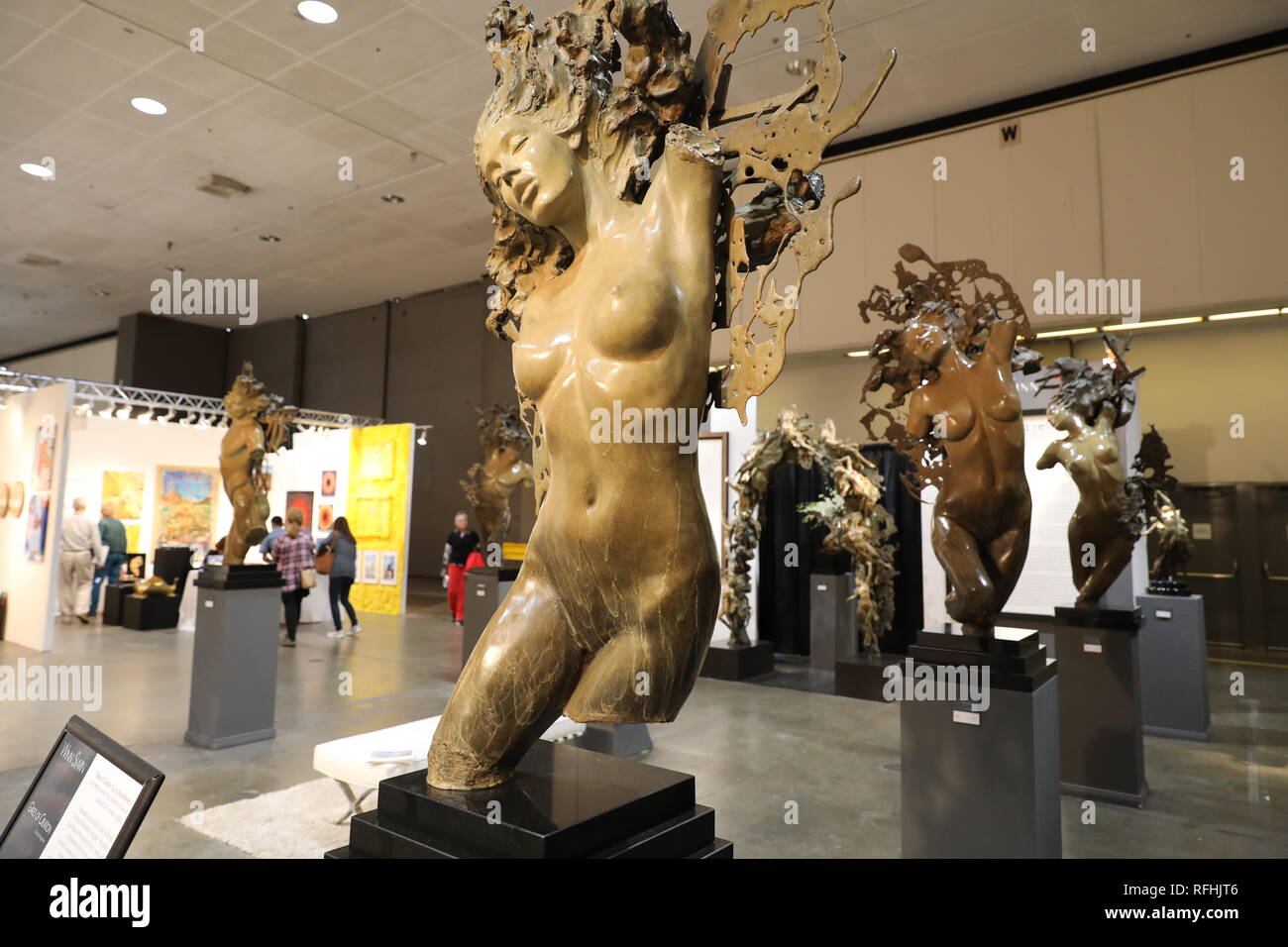 Los Angeles, 1/24/2019: La Mostra d'arte al Los Angeles Convention Center che è il più completo di arte contemporanea internazionale mostra in Am Foto Stock