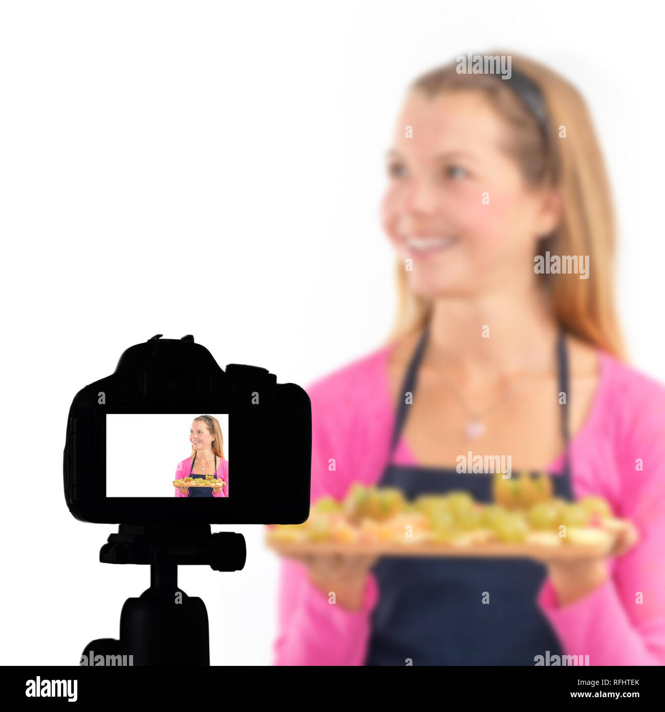 Blog di cibo, cibo sano presentazione, cibo crudo concetto Foto Stock
