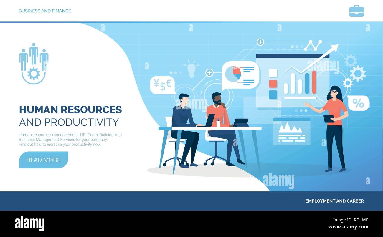 La gente di affari brainstorming e lavorando insieme, creativi concetto aziendale Illustrazione Vettoriale