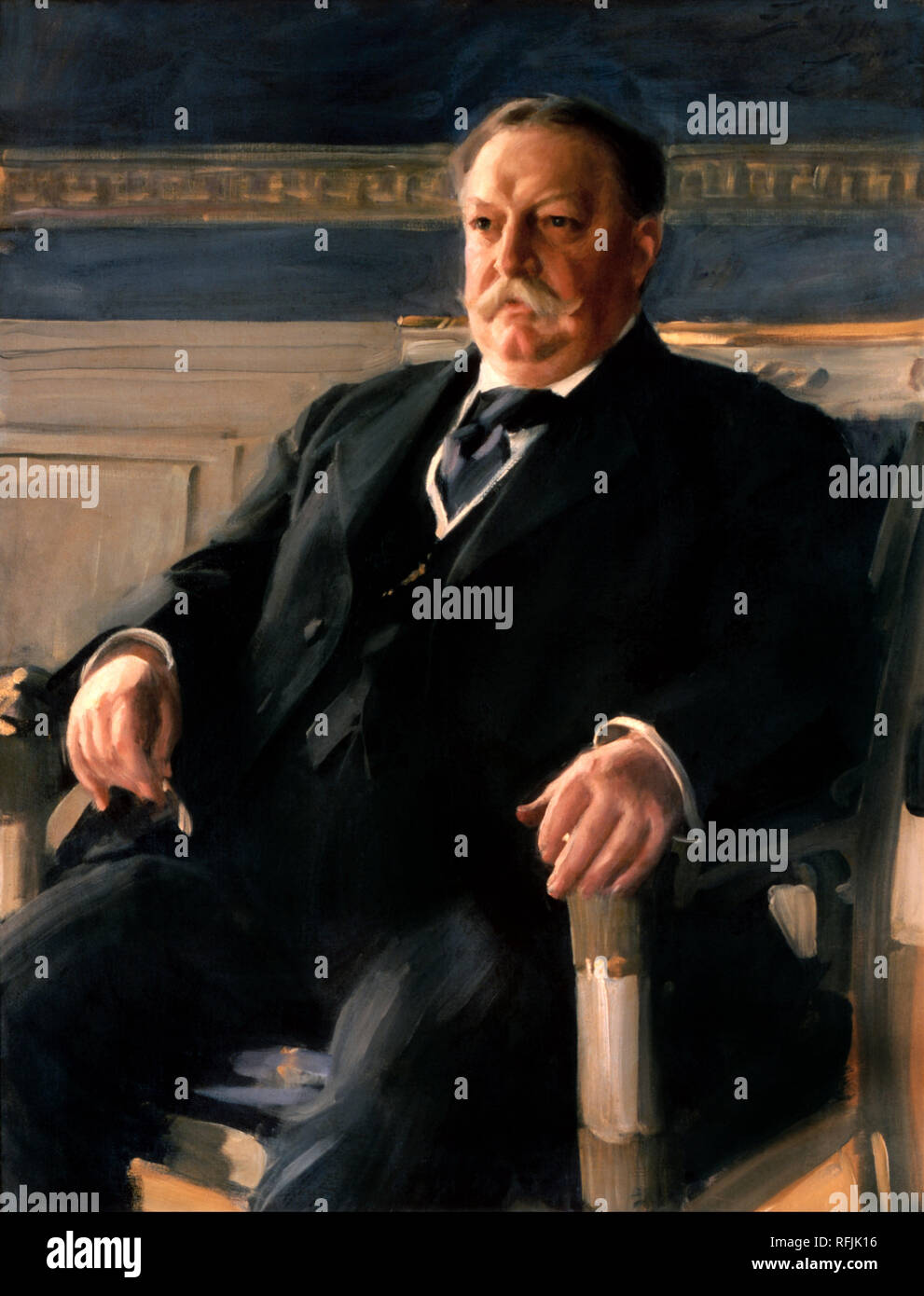 William Howard Taft. Data/Periodo: 1911. La pittura. Olio su tela. Altezza: 117,8 cm (46,3 in); Larghezza: 89,2 cm (35,1 in). Autore: Anders Zorn. Zorn, Anders Leonard. Foto Stock