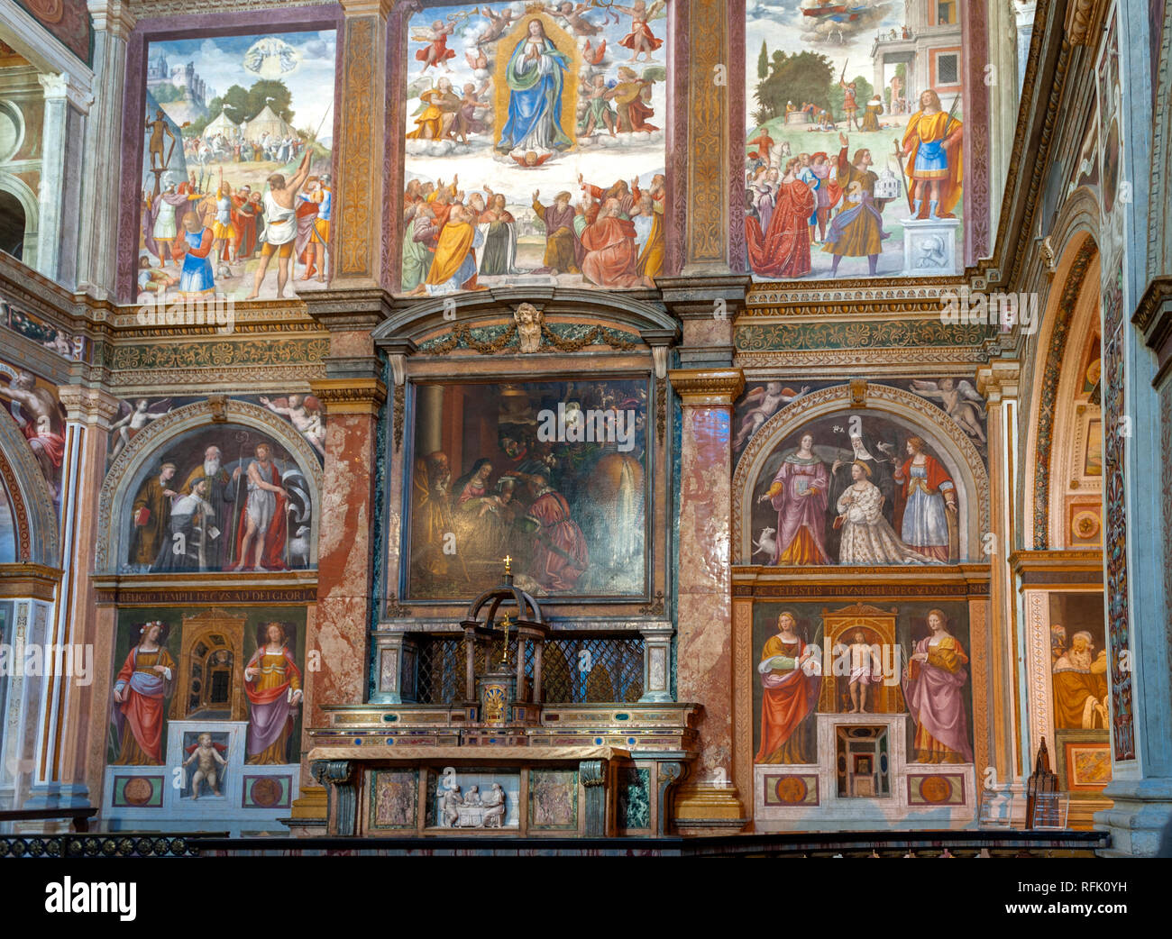 Abbagliamento interno di San Maurizio Chiesa di Milano Foto Stock