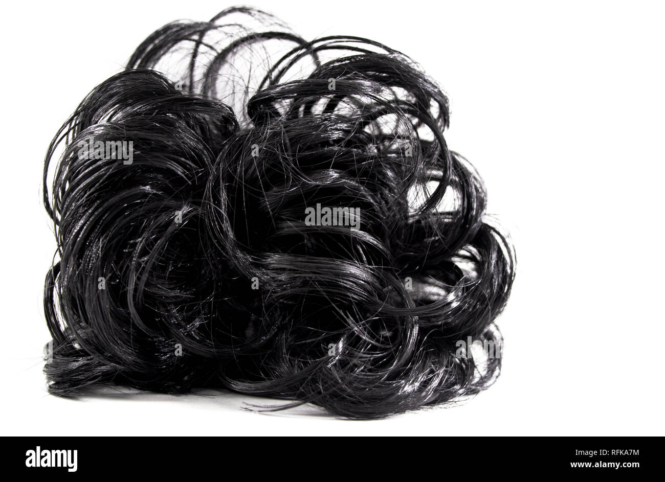 Accessorio fascia per capelli per fare un capello bun isolati su sfondo bianco Foto Stock