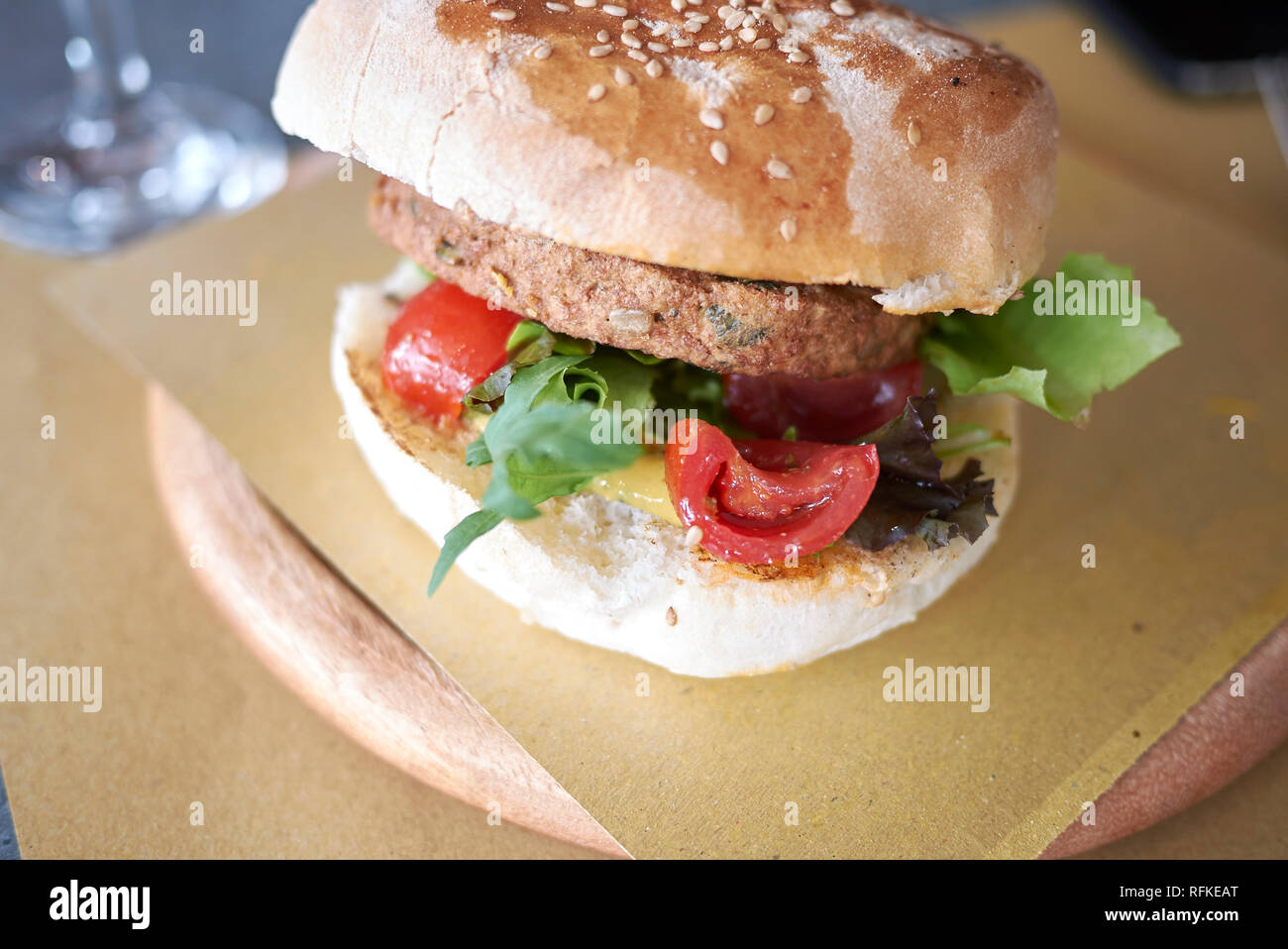 Hamburger vegetariano Foto Stock