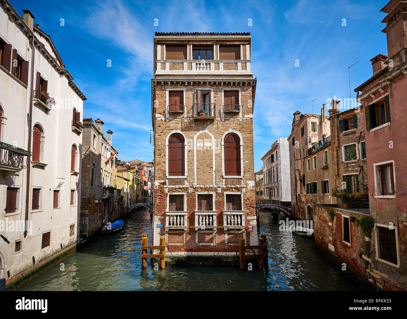 Canali di Venezia, Italia Foto Stock