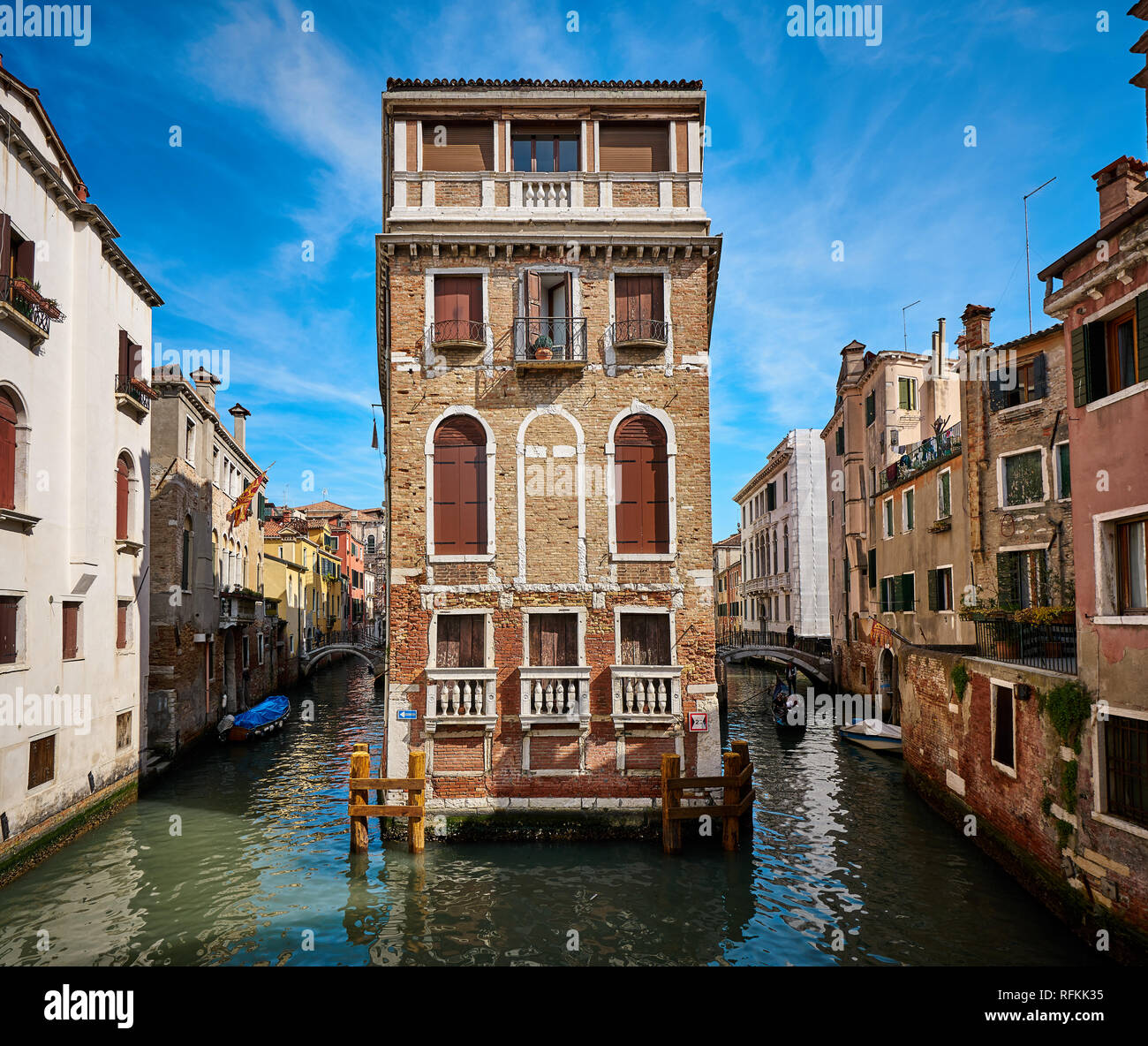 Canali di Venezia, Italia Foto Stock