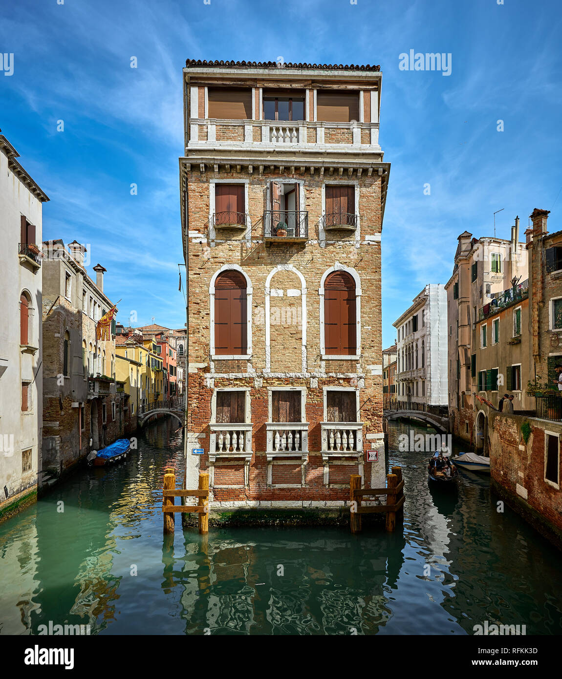 Canali di Venezia, Italia Foto Stock