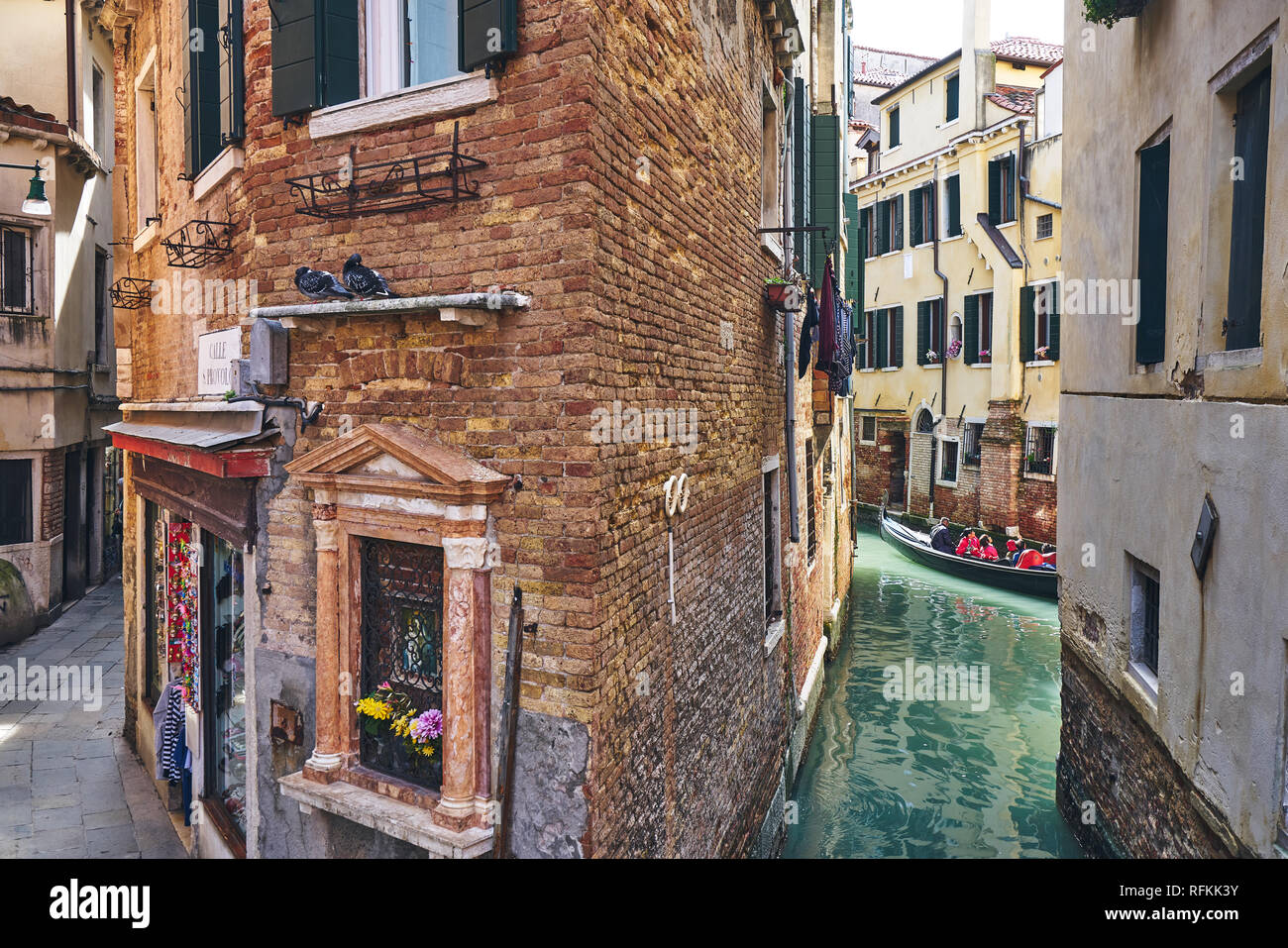 Canali di Venezia, Italia Foto Stock