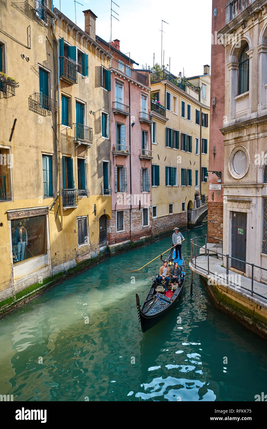 Canali di Venezia, Italia Foto Stock