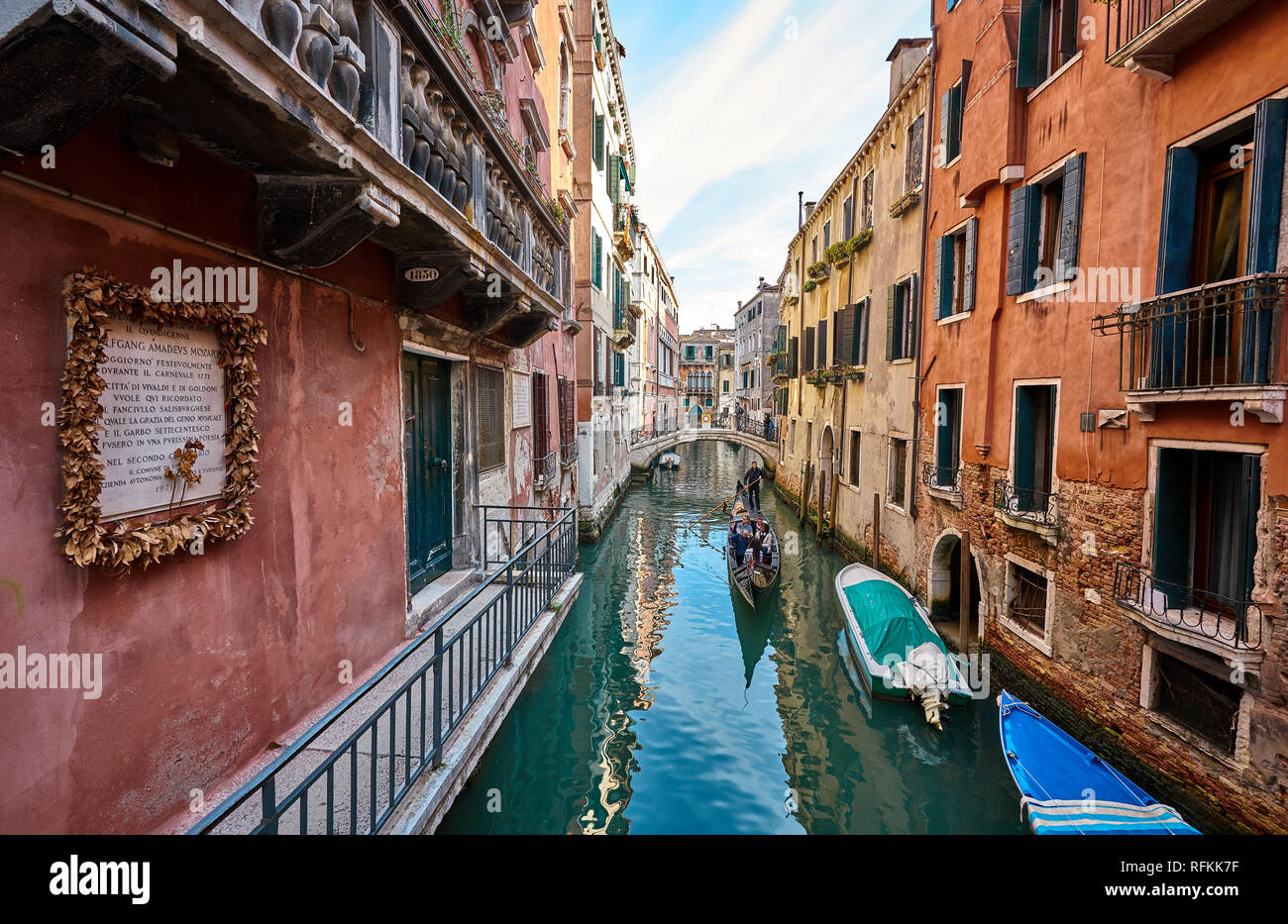 Canali di Venezia, Italia Foto Stock