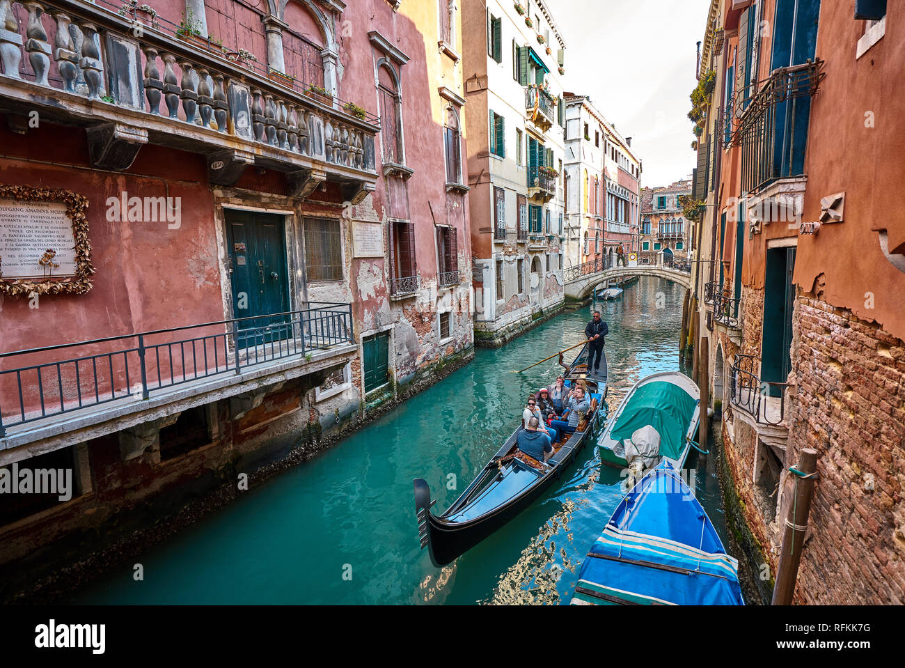 Canali di Venezia, Italia Foto Stock