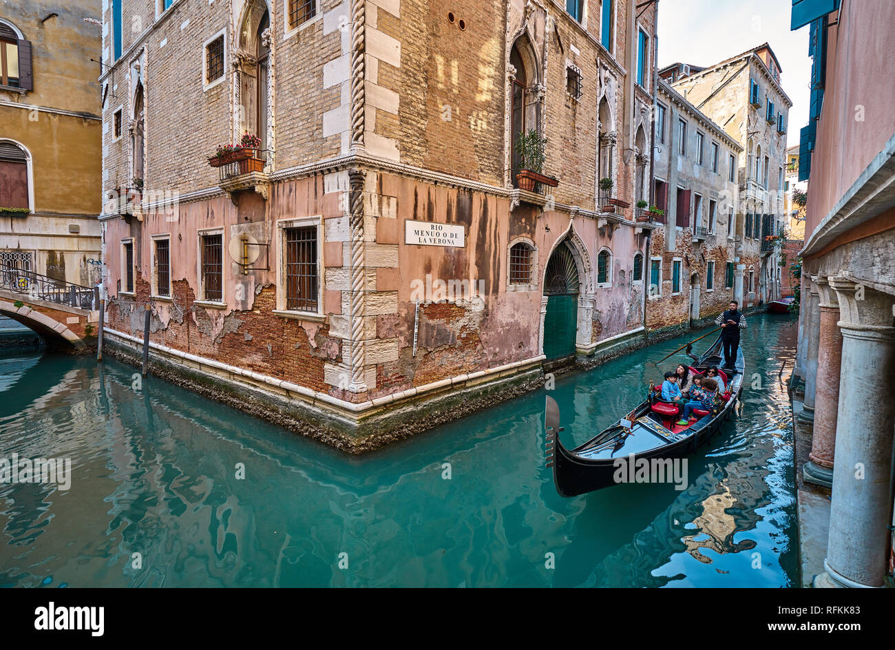 Canali di Venezia, Italia Foto Stock