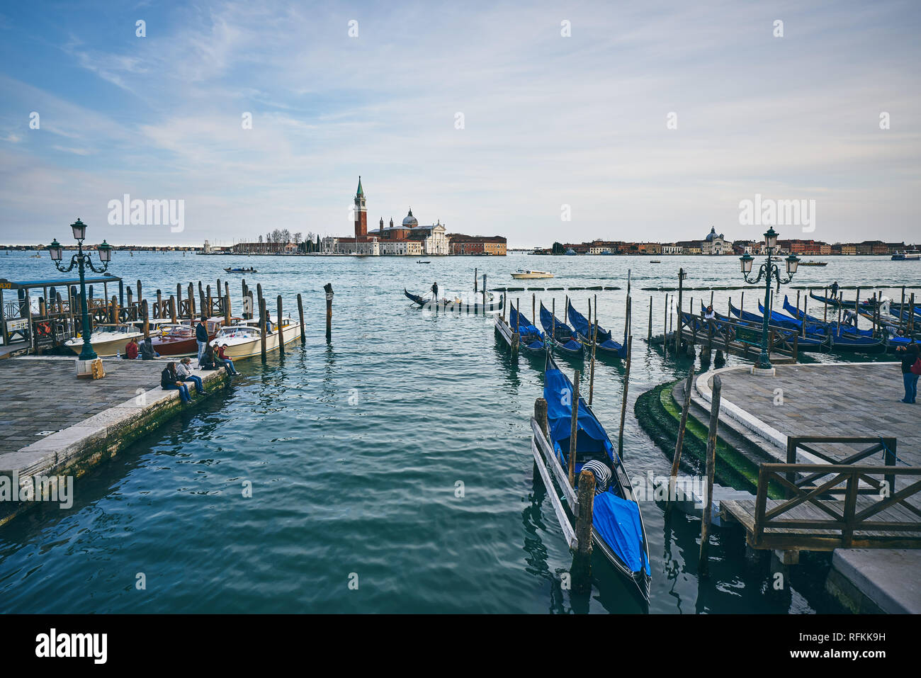 Canali di Venezia, Italia Foto Stock