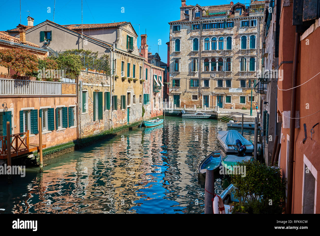 Canali di Venezia, Italia Foto Stock