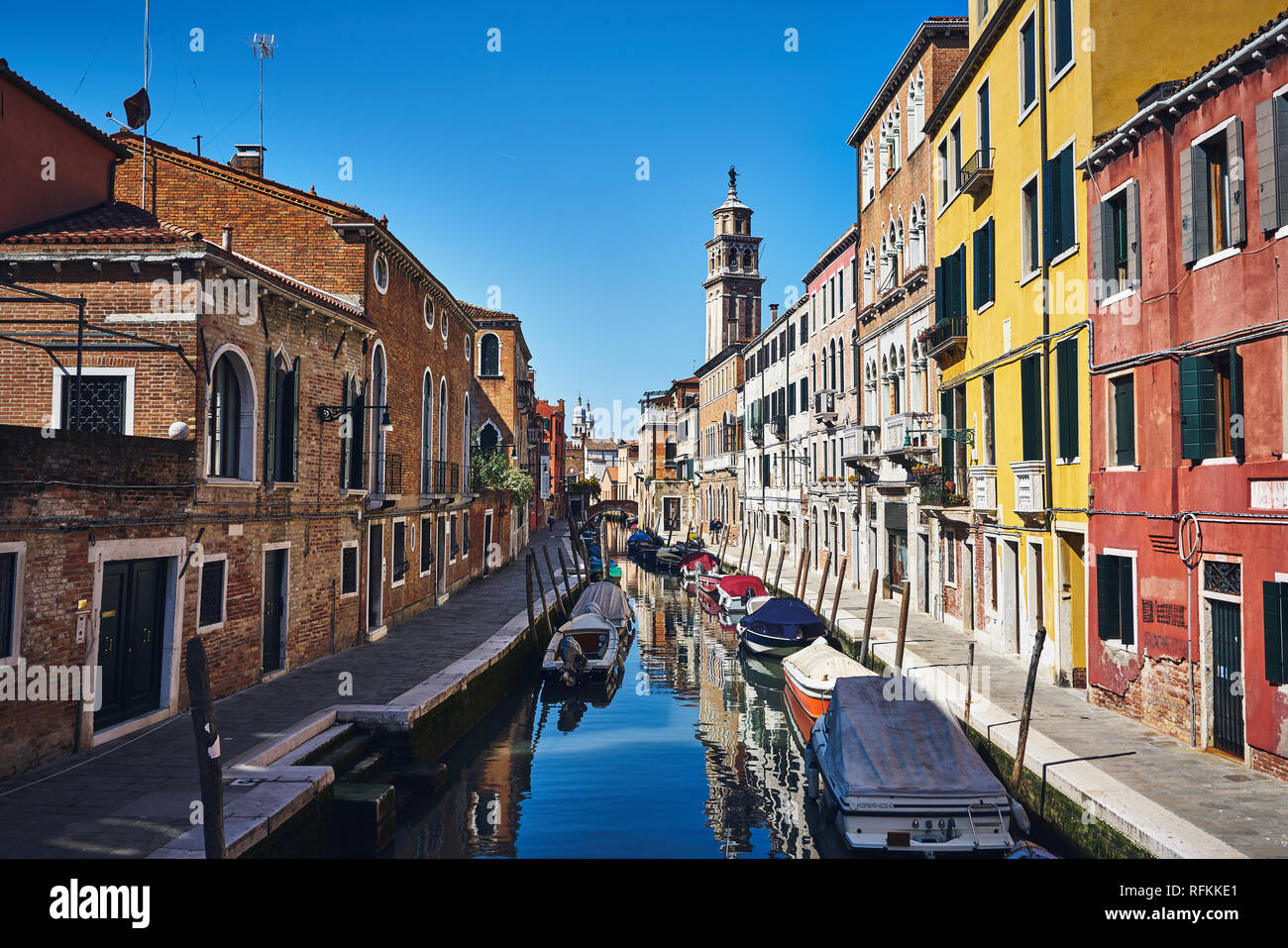 Canali di Venezia, Italia Foto Stock