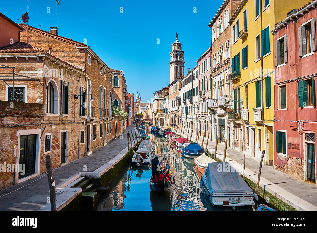 Canali di Venezia, Italia Foto Stock