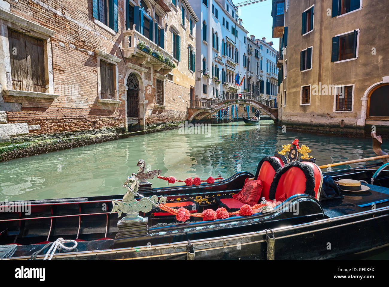 Canali di Venezia, Italia Foto Stock