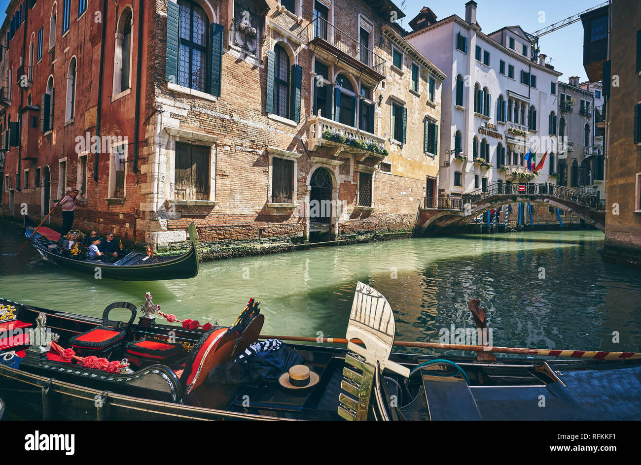 Canali di Venezia, Italia Foto Stock