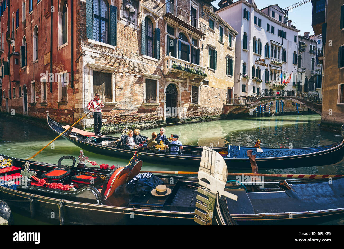 Canali di Venezia, Italia Foto Stock