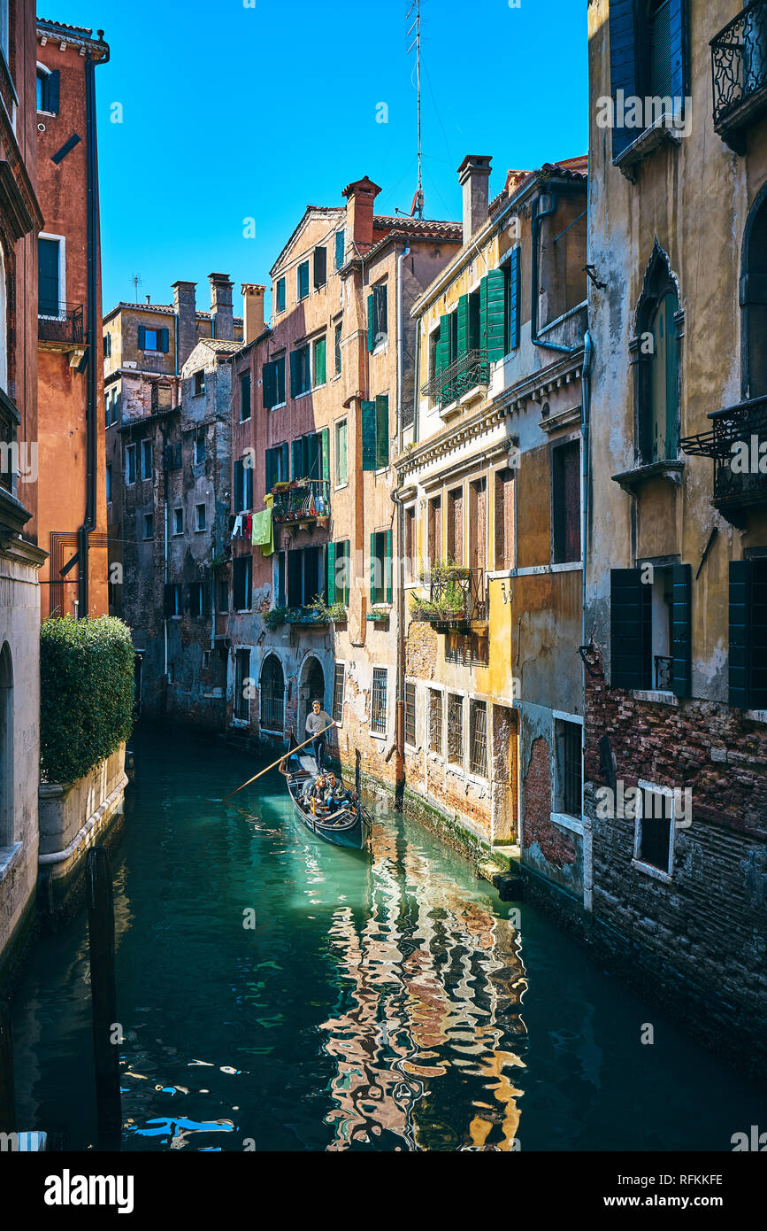Canali di Venezia, Italia Foto Stock