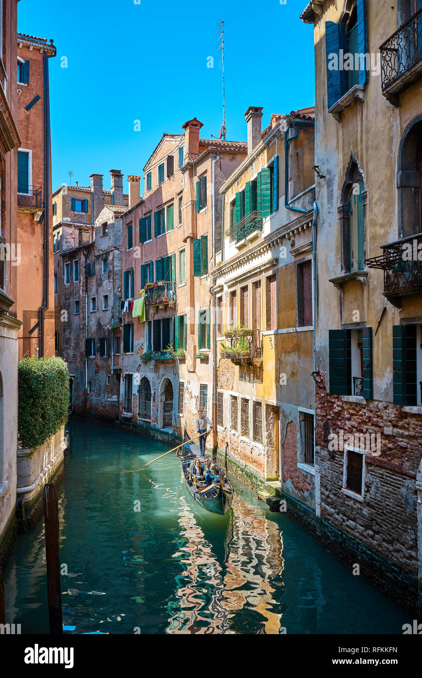 Canali di Venezia, Italia Foto Stock