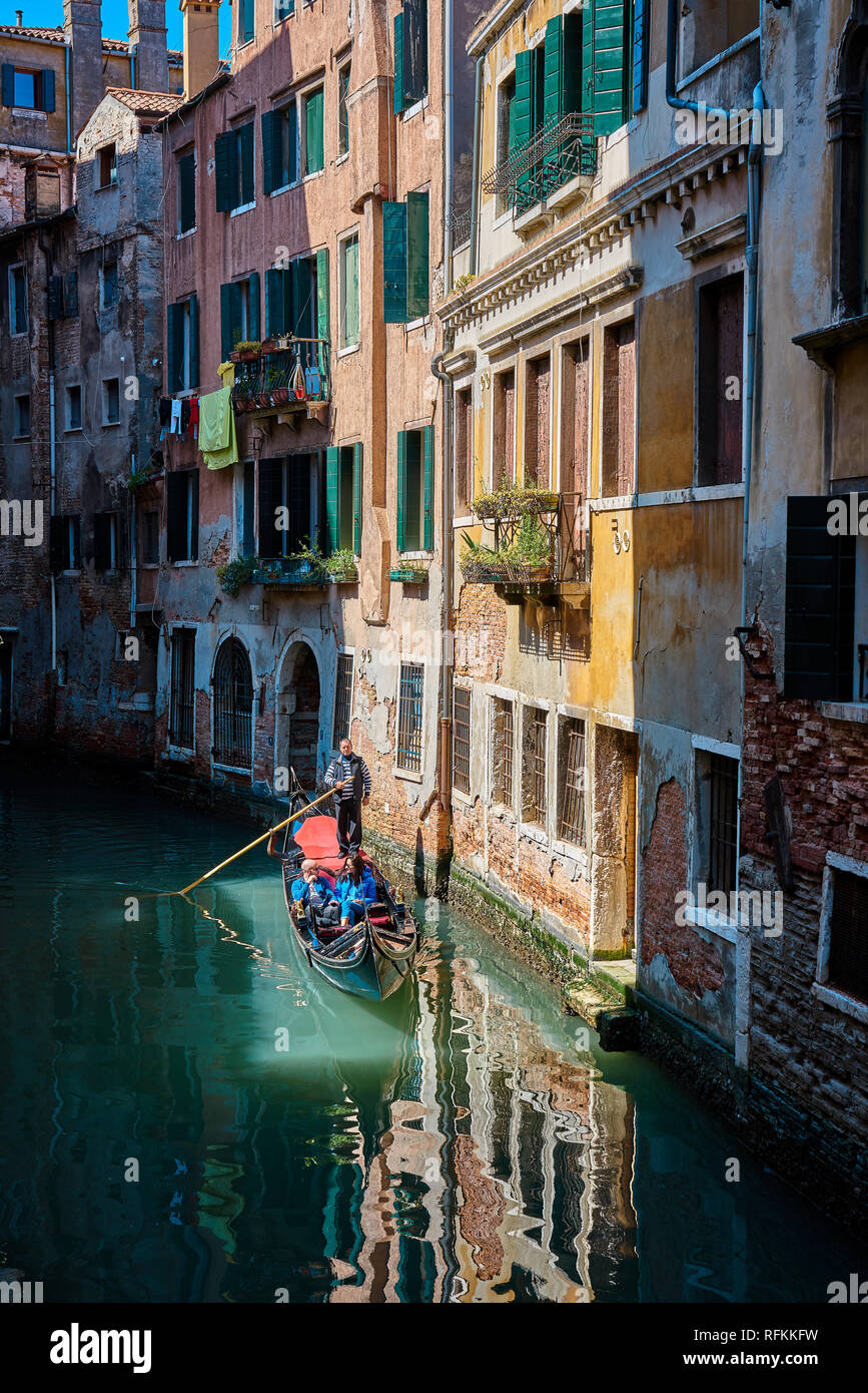 Canali di Venezia, Italia Foto Stock
