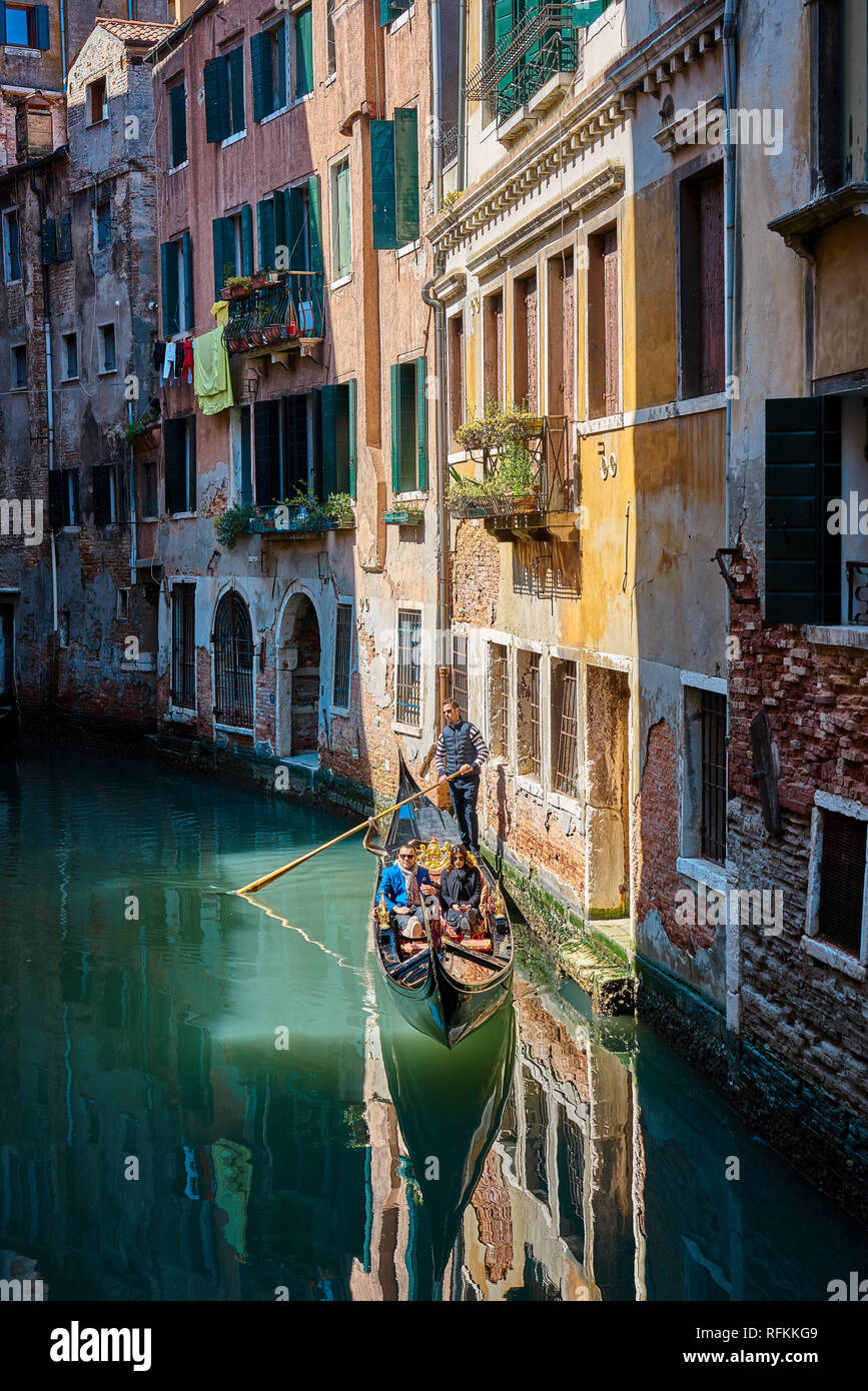 Canali di Venezia, Italia Foto Stock