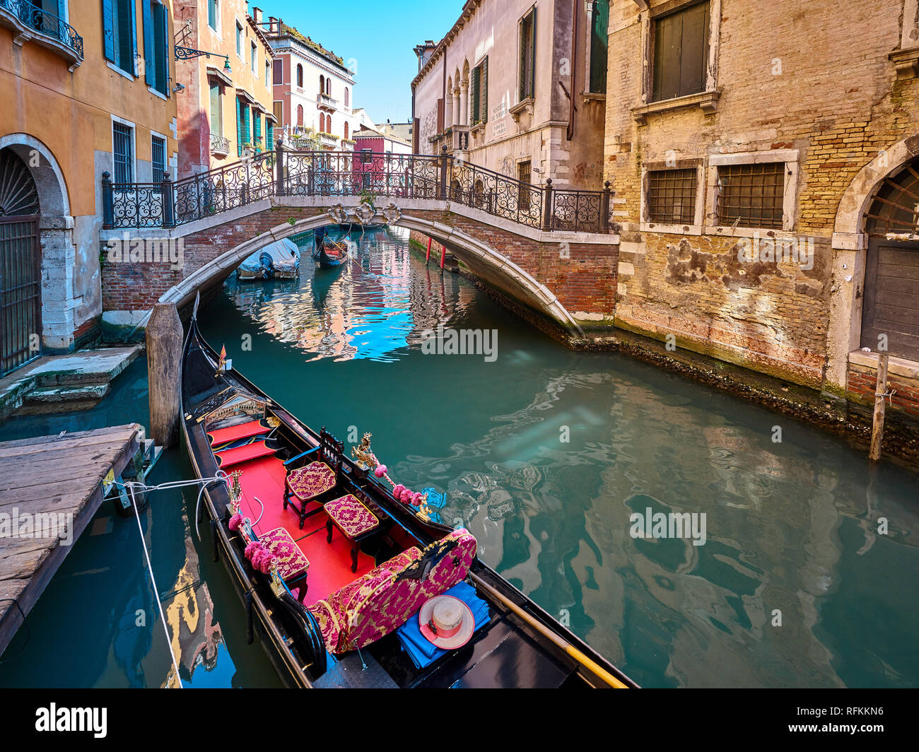 Canali di Venezia, Italia Foto Stock