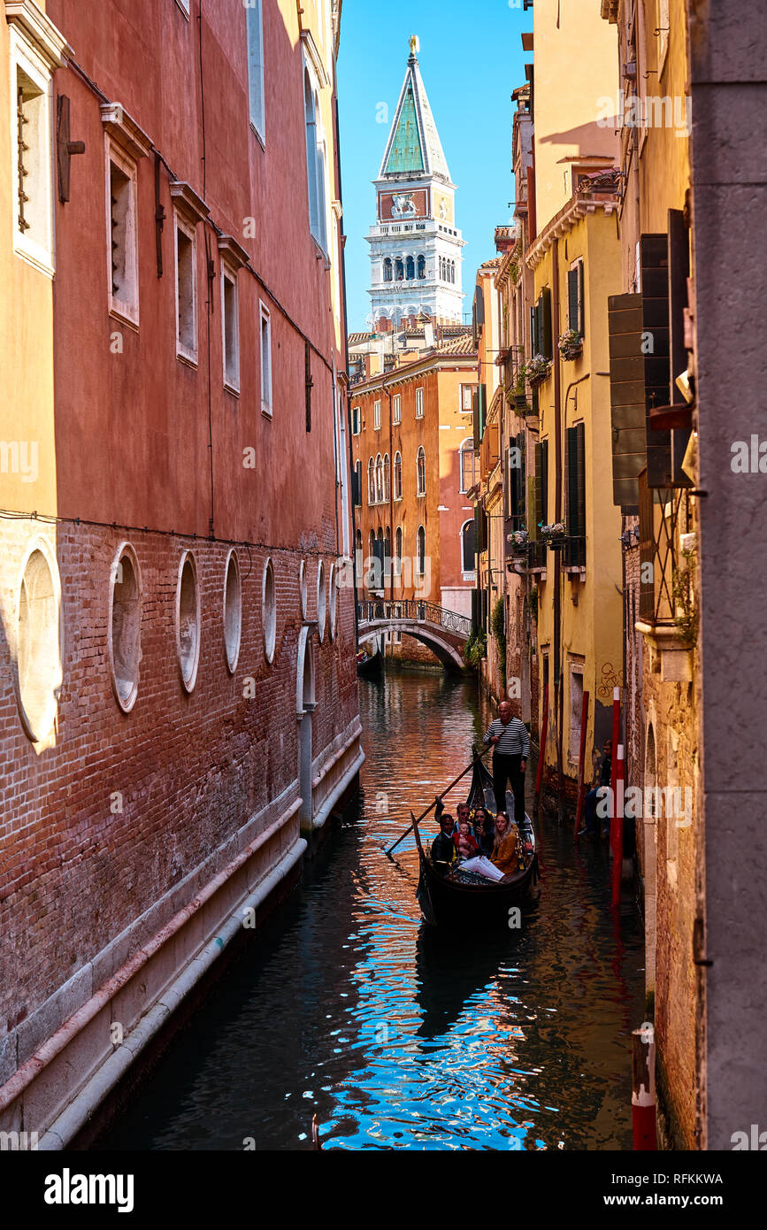 Canali di Venezia, Italia Foto Stock
