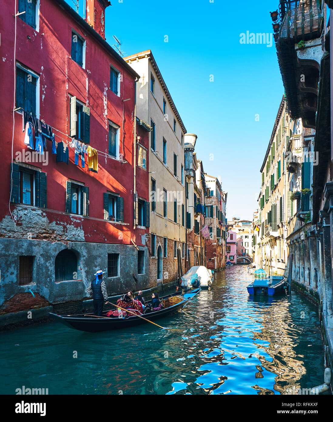 Canali di Venezia, Italia Foto Stock