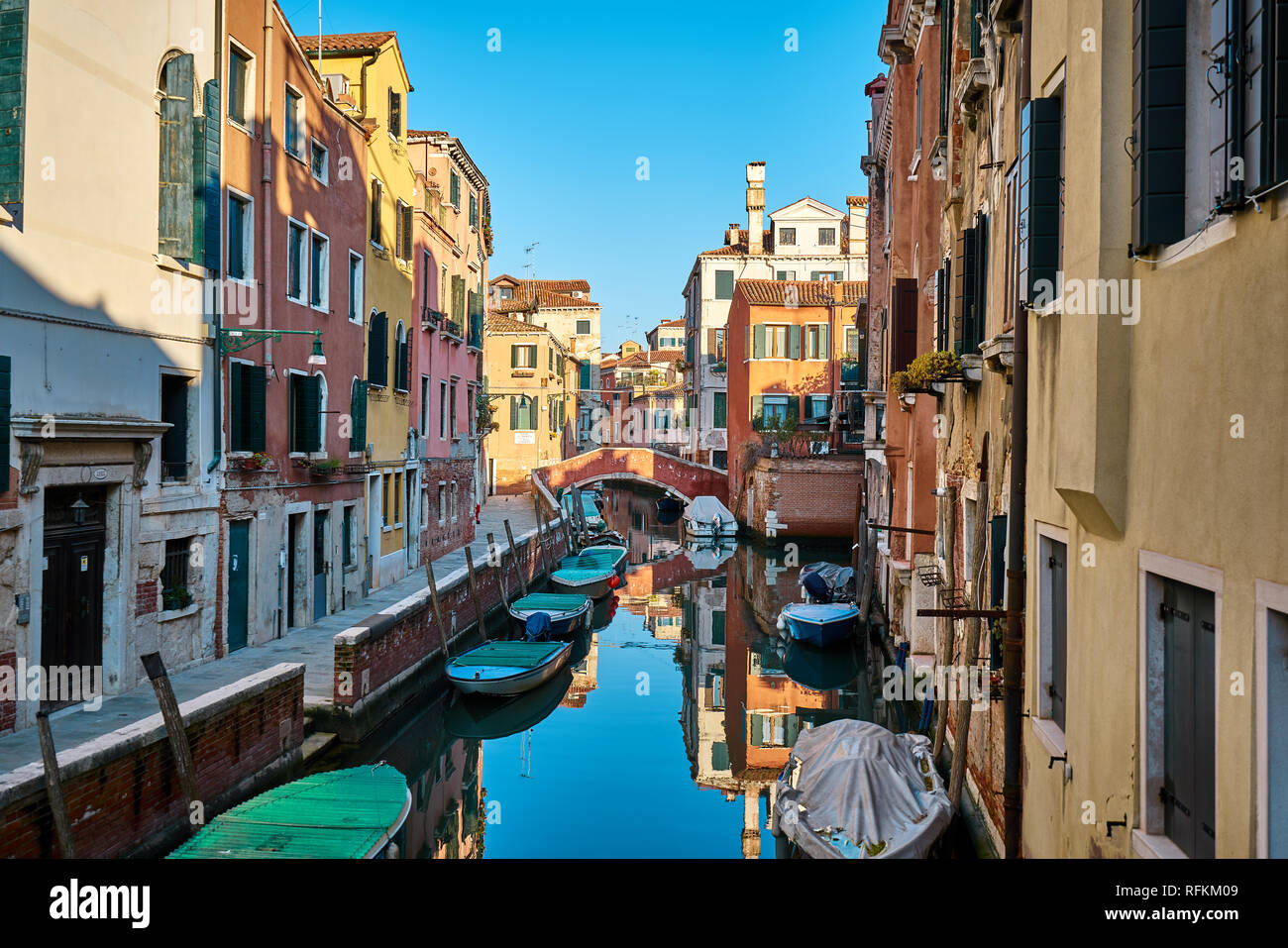 Canali di Venezia, Italia Foto Stock
