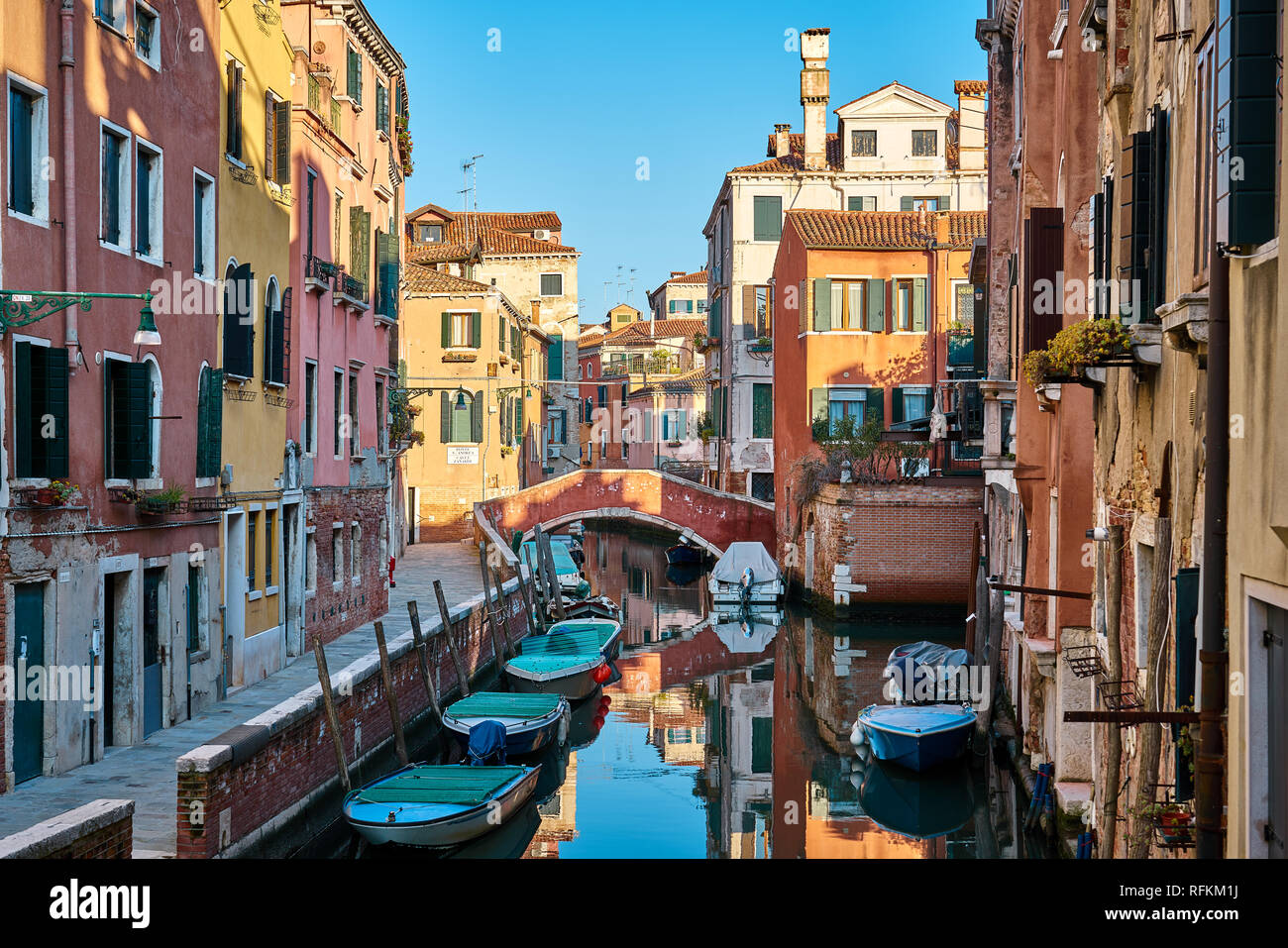 Canali di Venezia, Italia Foto Stock