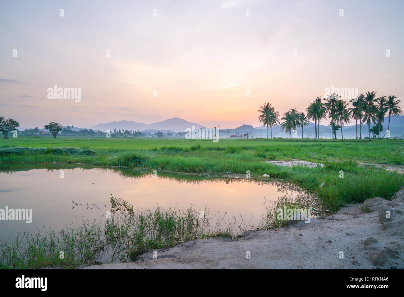 Paesaggio della campagna in Malesia Foto Stock