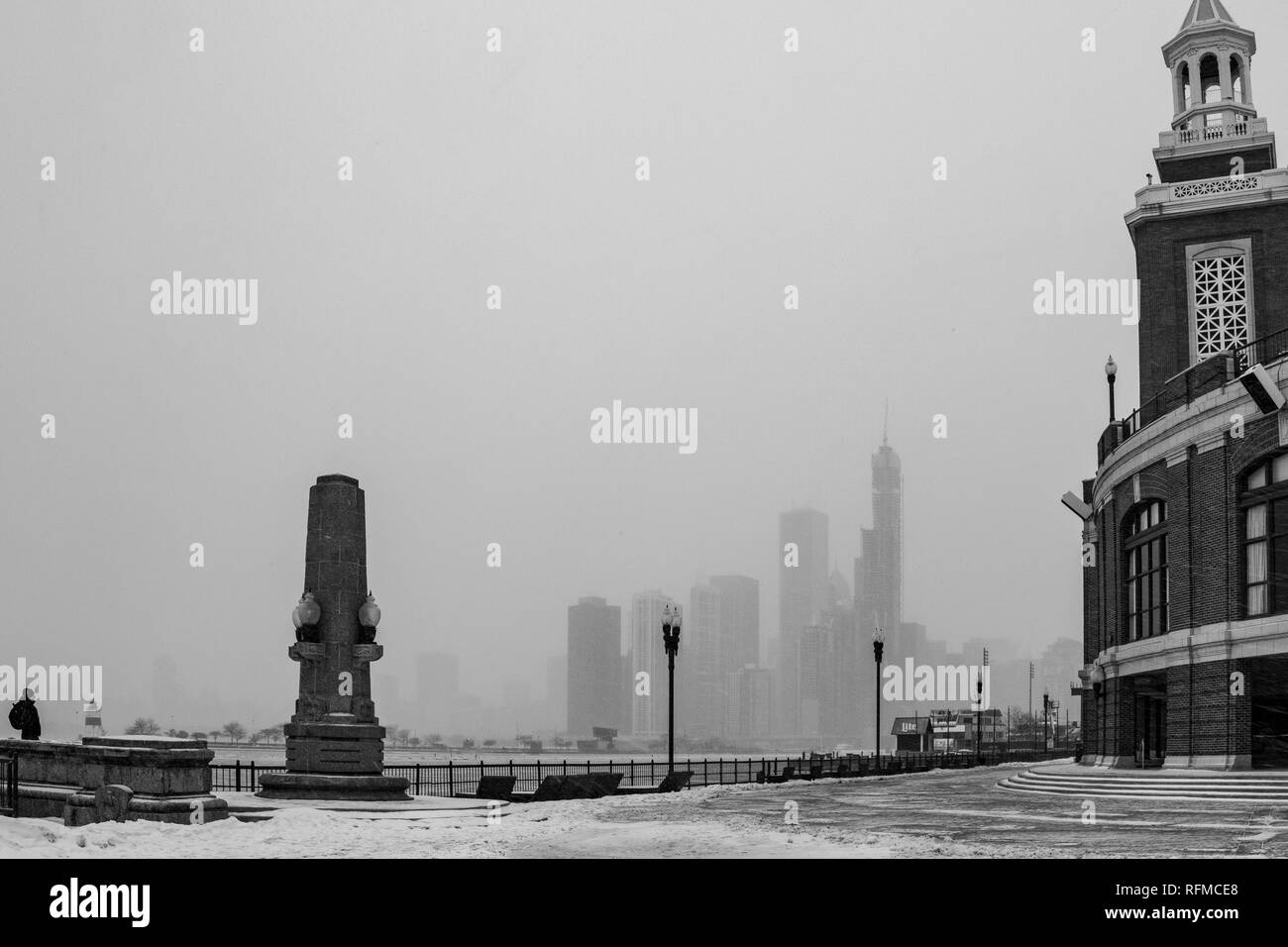 Inverno a Chicago Foto Stock