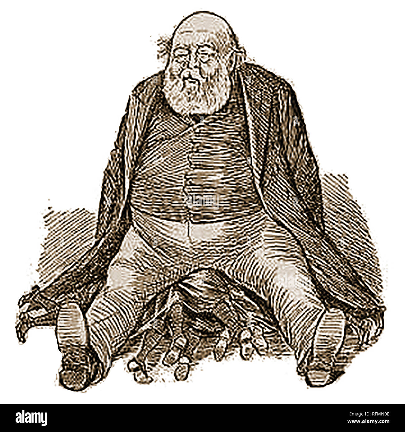 1905 politico britannico cartoon mostra Signore Salisbury udienza ai Vescovi che hanno esercitato forti pressioni per maggiori poteri. Robert Arthur Talbot Gascoyne-Cecil, terzo Marchese di Salisbury, talvolta chiamato Lord Robert Cecil, Visconte a Cranborne, e la più illustre il marchese di Salisbury è stato Primo Ministro del Regno Unito 1895-1902 e anche servito come signore Privy Seal, Segretario di Stato per gli affari esteri, leader dell'opposizione, Segretario di Stato per l'India, membro del Parlamento per Stamford e membro della Camera dei Lords. Foto Stock