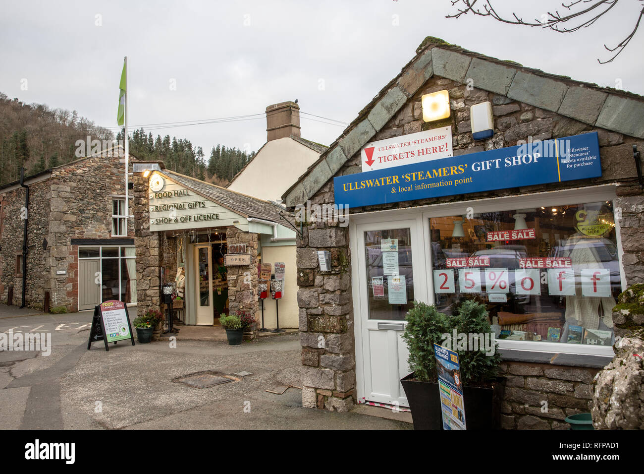 Ullswater piroscafi regali in Ponte Pooley,Ullswater,Lake District,Cumbria,Inghilterra Foto Stock