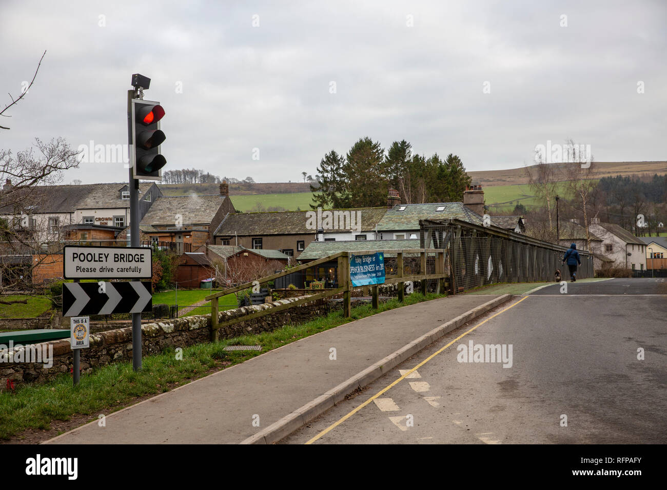 Ponte Pooley nel distretto del lago, inverni giorno,Cumbria,Inghilterra Foto Stock