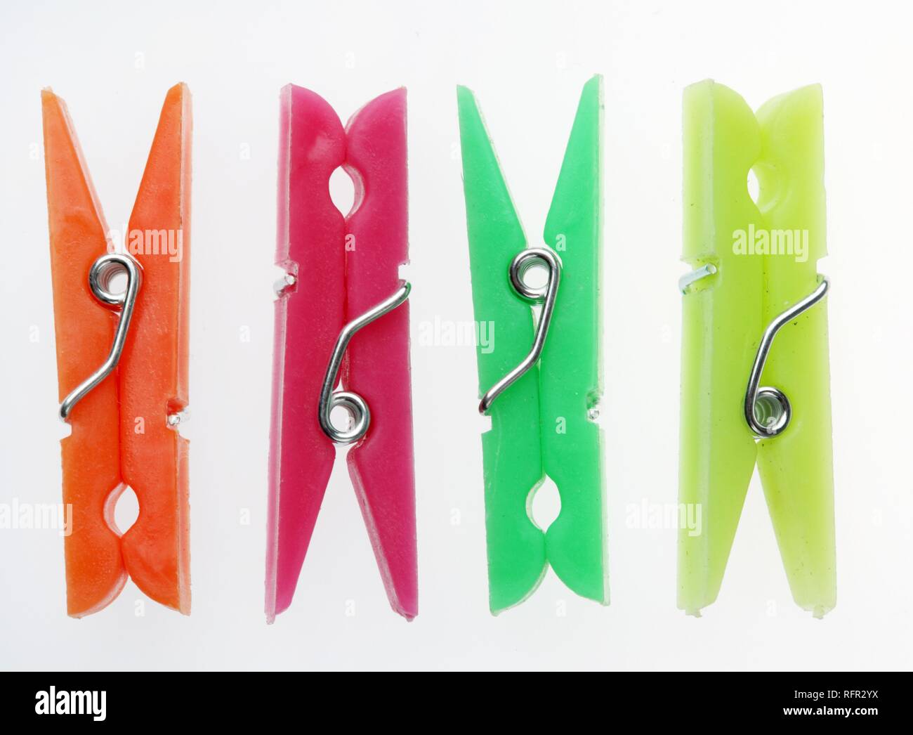 Clothespins colorati Foto Stock