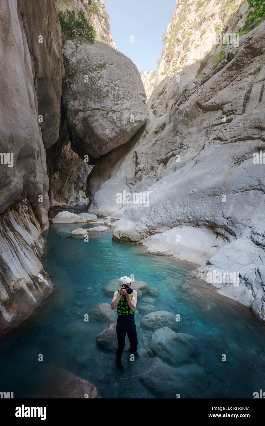 Vista incredibile di Goynuk canyon, Antalia, Turchia. Fotografia di paesaggi Foto Stock