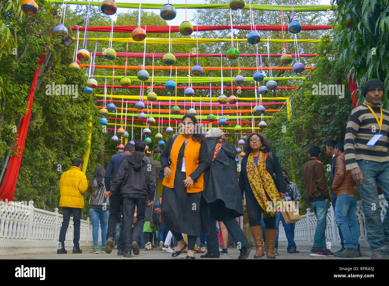 Jaipur, India. 26 gen, 2019. La ZEE Jaipur Festival della Letteratura 2019 a Diggi Palace di Jaipur, Rajasthan, India. Credito: Shaukat Ahmed/Pacific Press/Alamy Live News Foto Stock