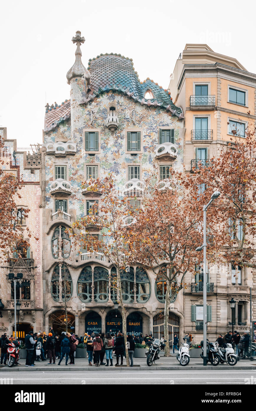 Casa Batlló, a Barcellona, Spagna Foto Stock