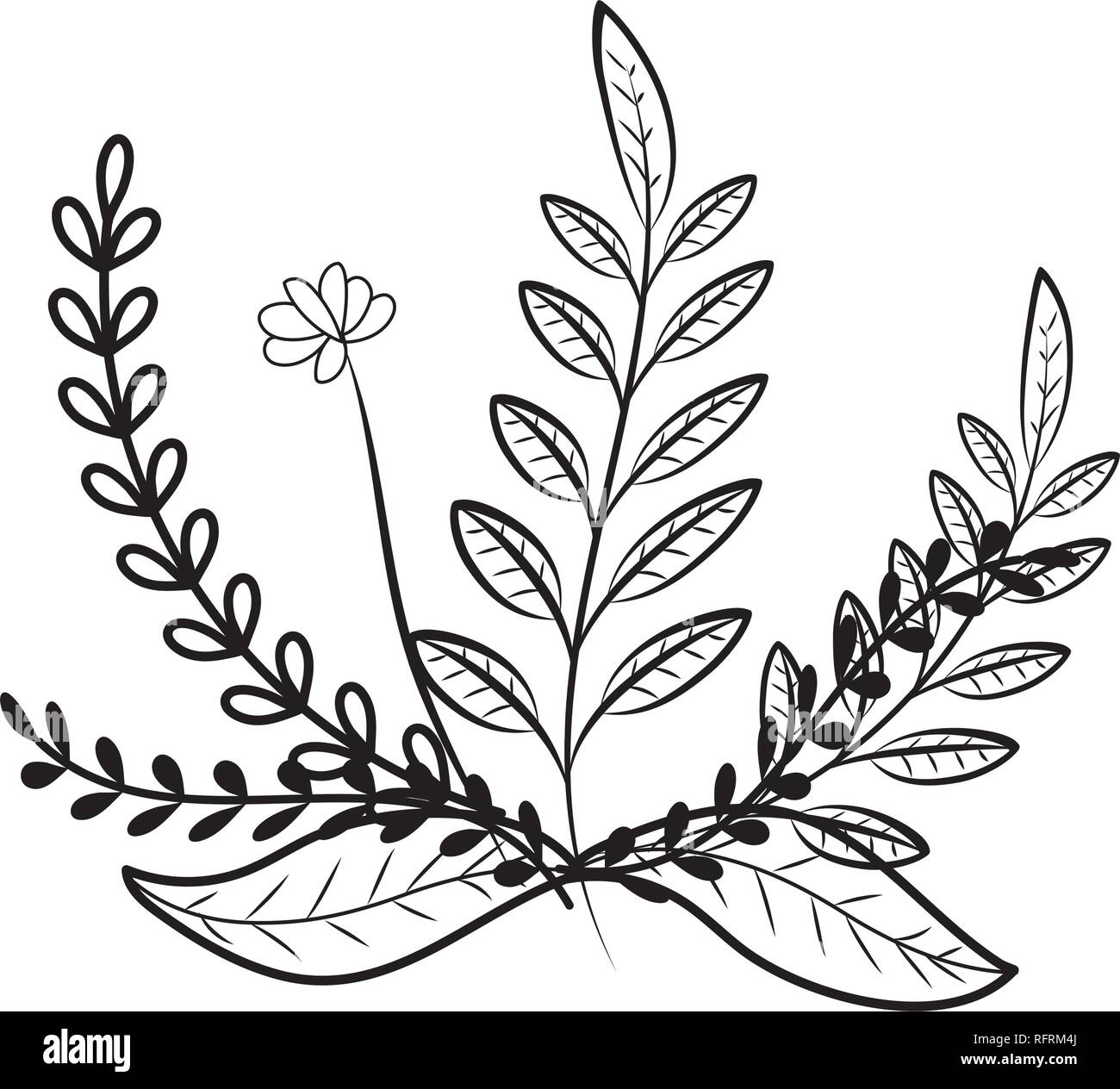 Ghirlanda di fiori cartoon Illustrazione Vettoriale