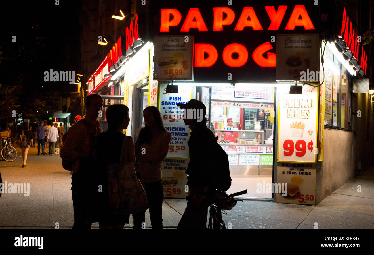 La papaia cane New York Foto Stock