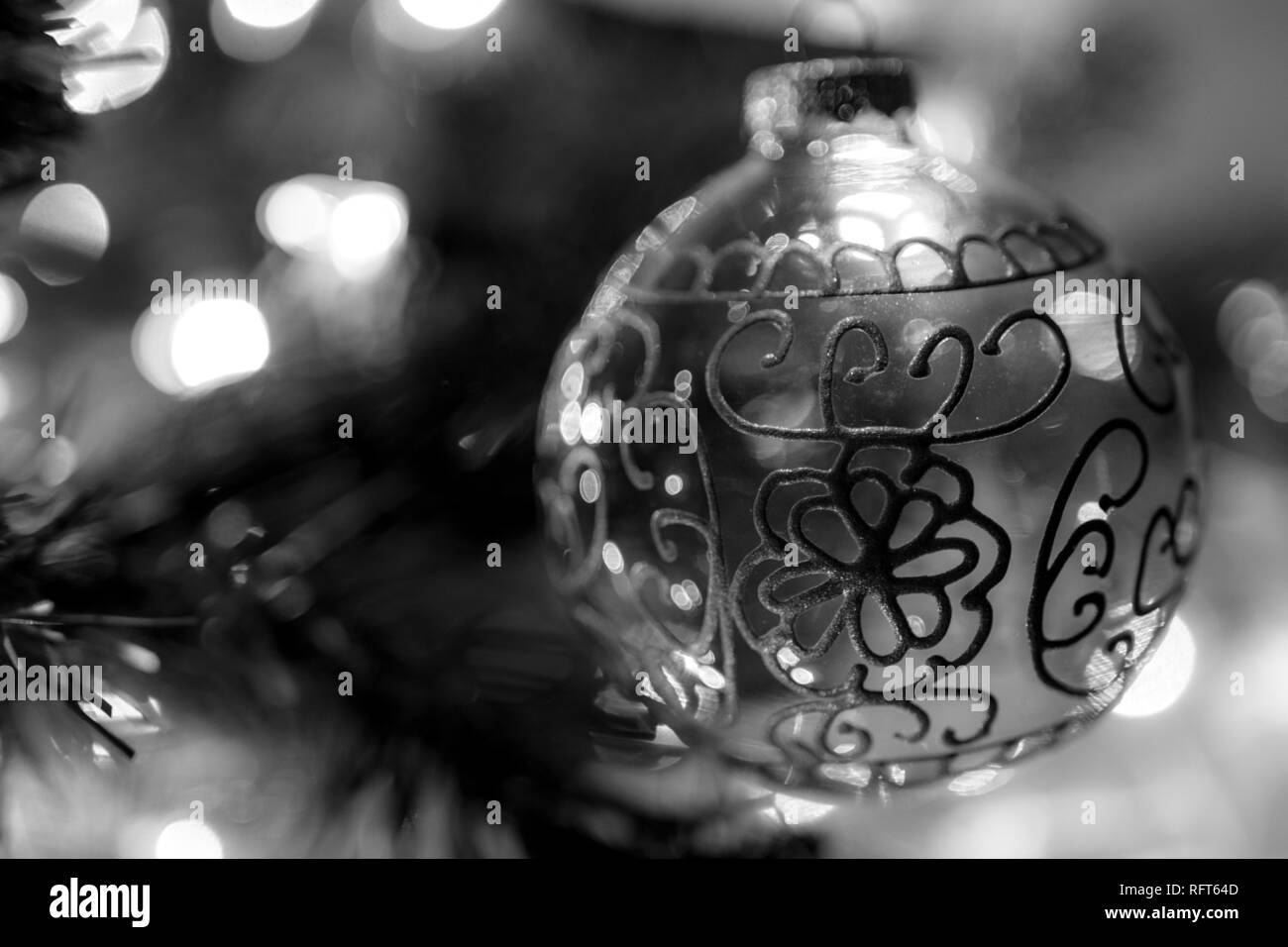 Addobbi per l'albero di natale Foto Stock