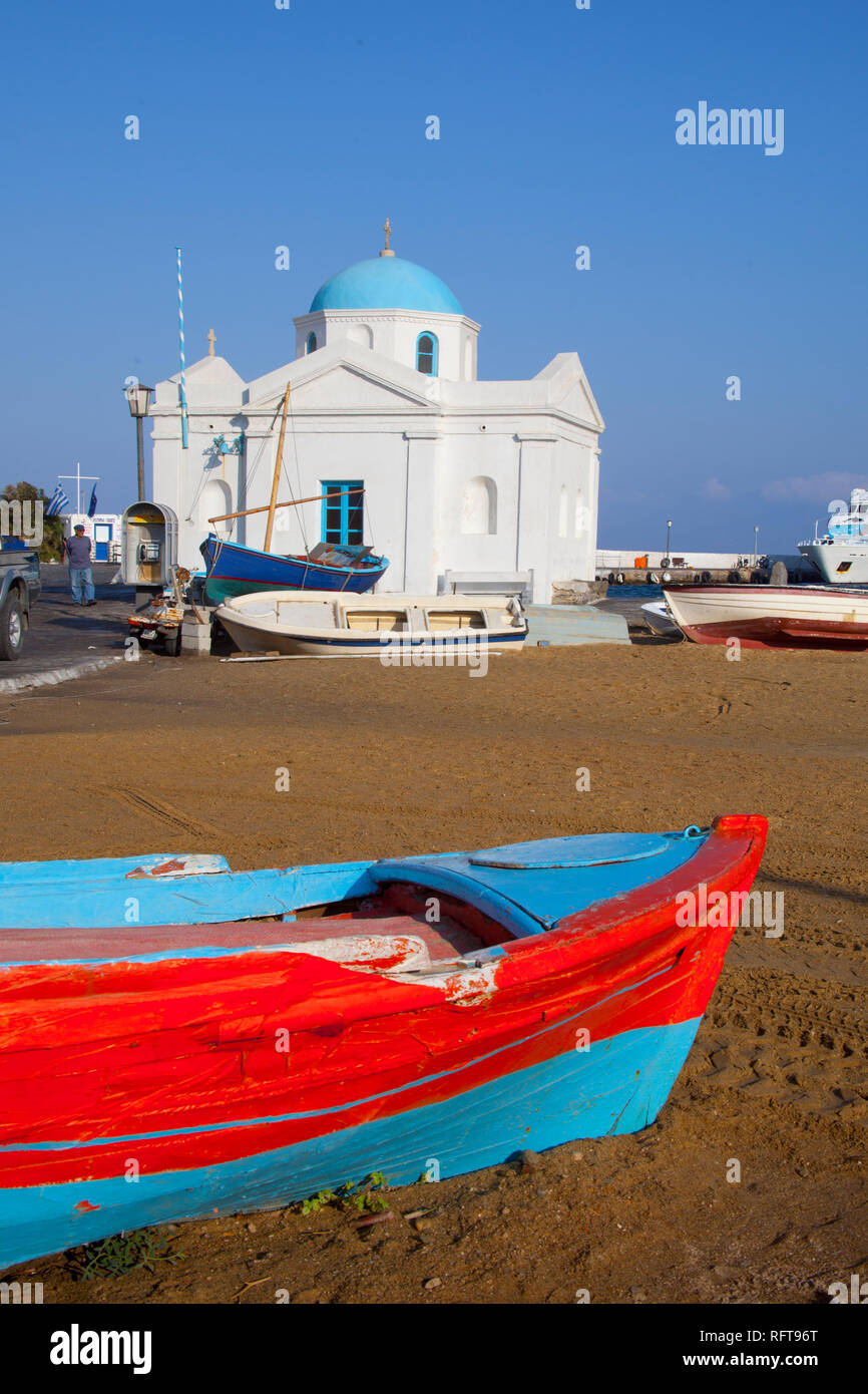 Il porto, Mykonos, Cicladi Sud Egeo, isole greche, Grecia, Europa Foto Stock